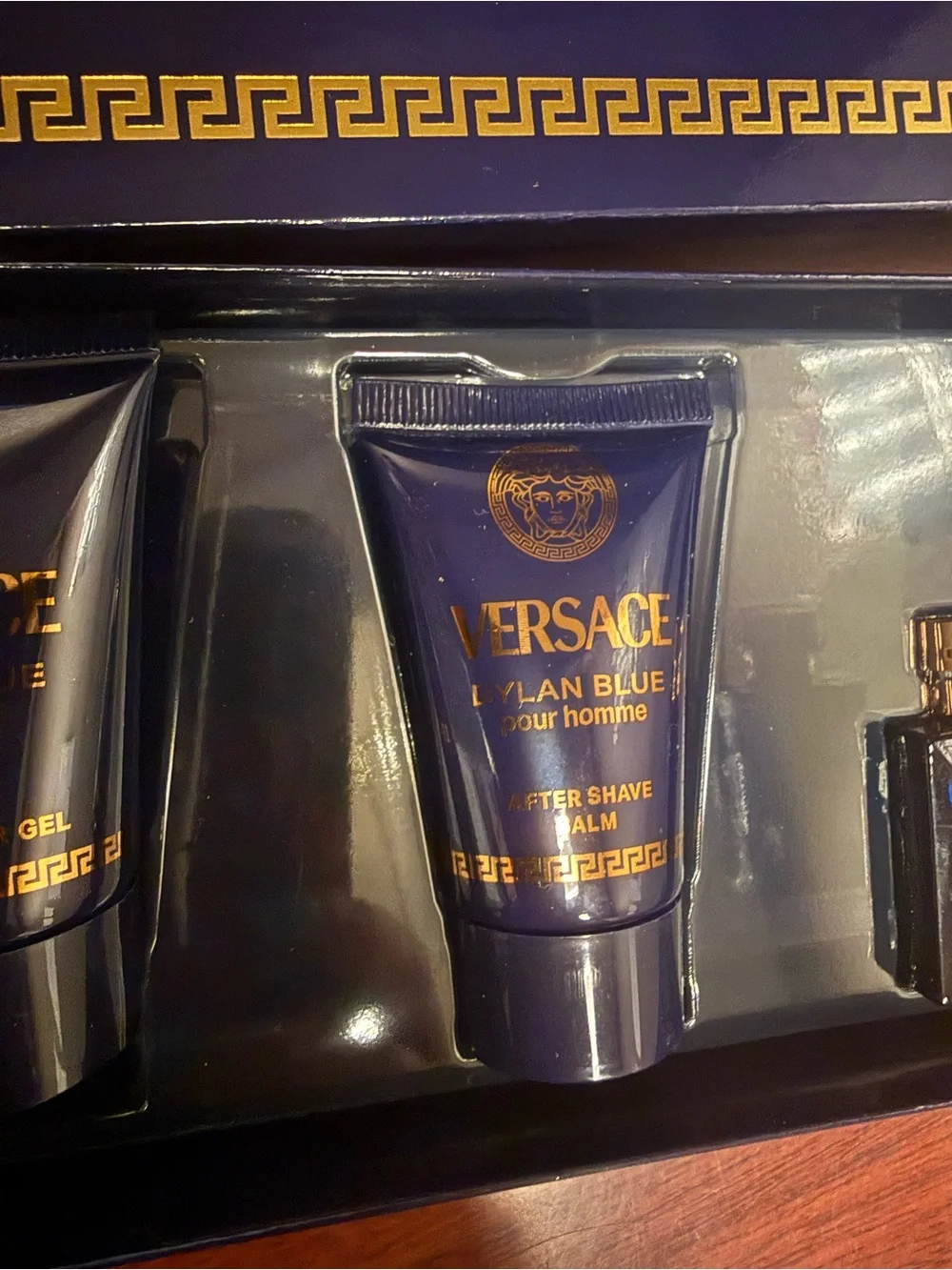Versace Dylan Blue Men’s Grooming Trio - Black & Gold